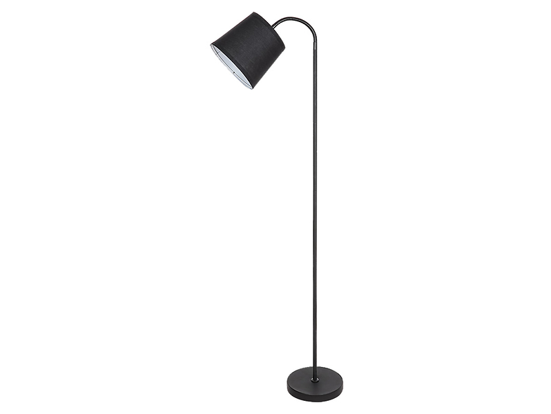Lampa podłogowa Godric tkaninowa czarna