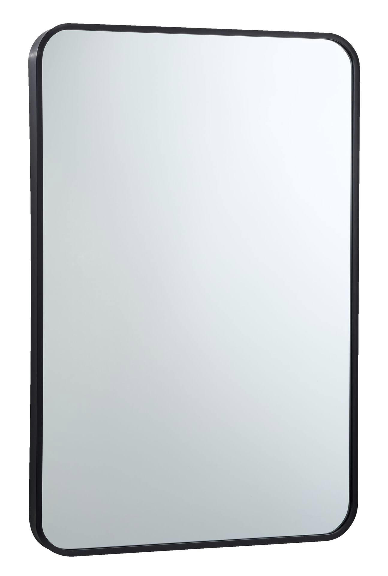 CANVAS Truro Metal Rectangular Wall Mirror, Black, 20 x 30-in