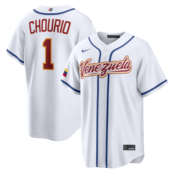 Jackson Chourio Venezuela Baseball Nike 2026 World Baseball Classic Home Stadium Jersey - White
