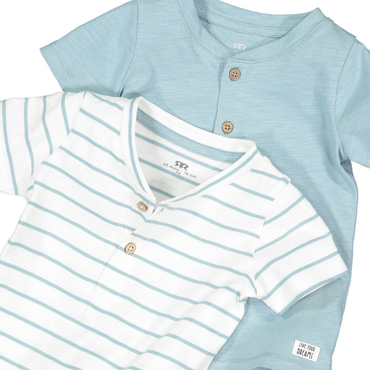 Lot de 2 T-shirts coton bio