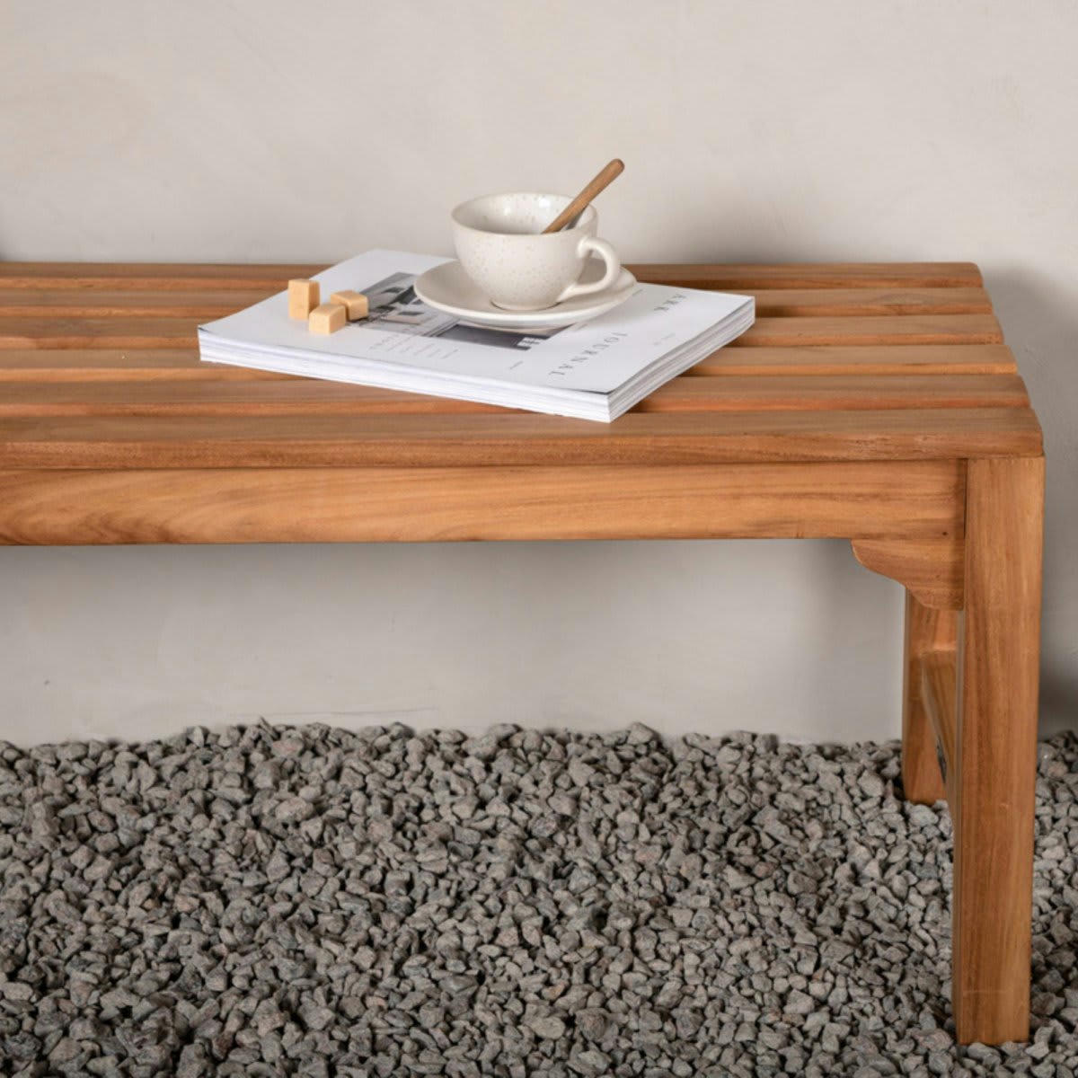 KENZO - Banc d'extérieur moderne en bois 150cm