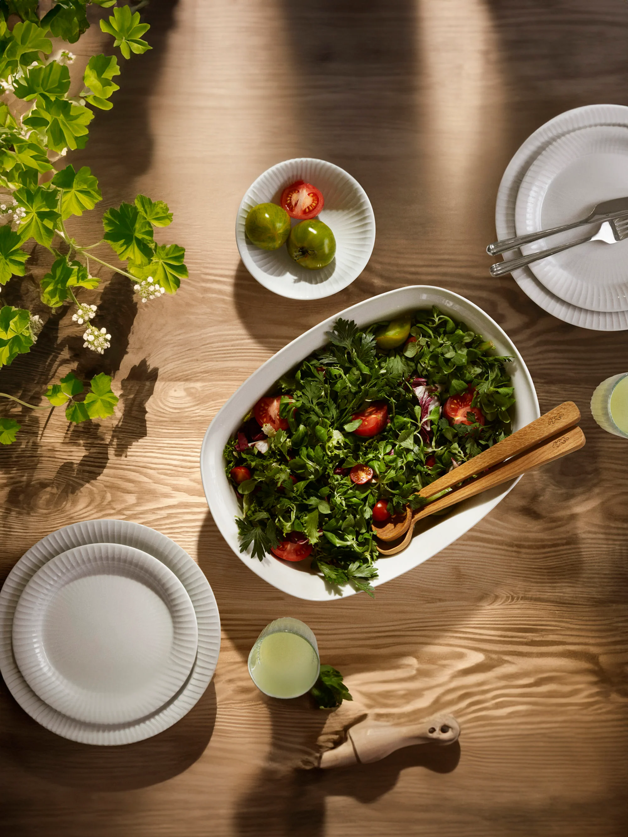 Salatbesteck HammershØi aus Eichenholz