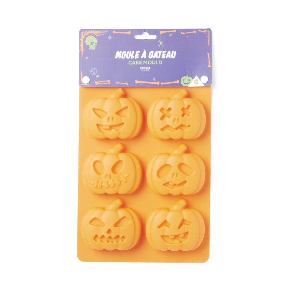 Moule à gâteau Halloween silicone orange 27x18xH3cm