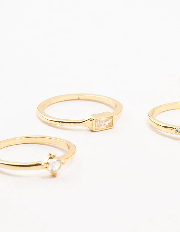 Gold Plated Pearl Cluster Rings 6-Pack