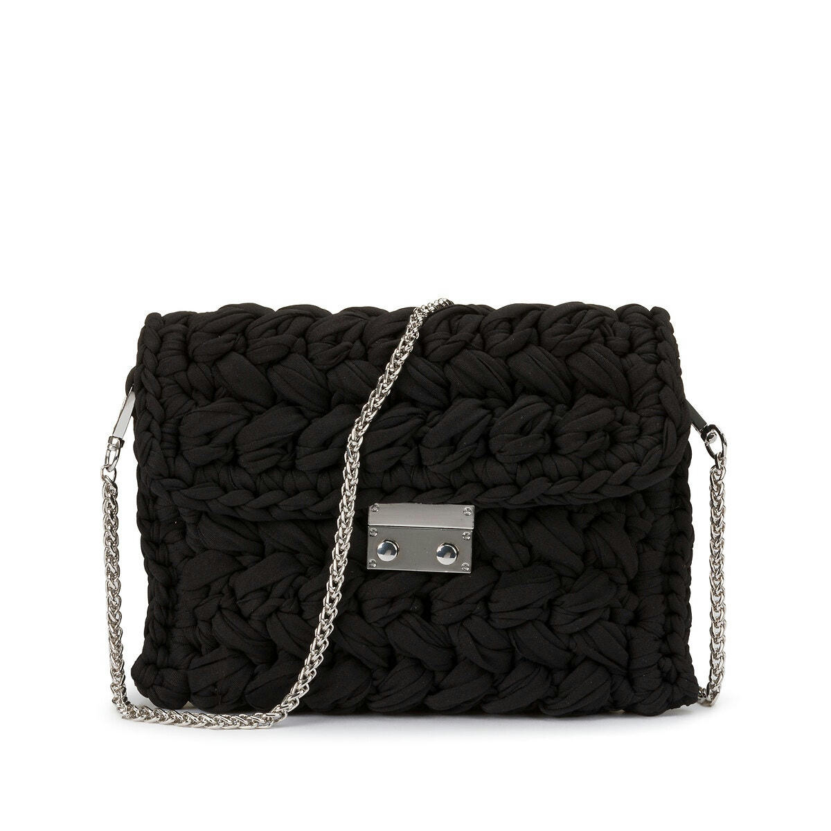 Sac tricoté, bandoulière chaîne