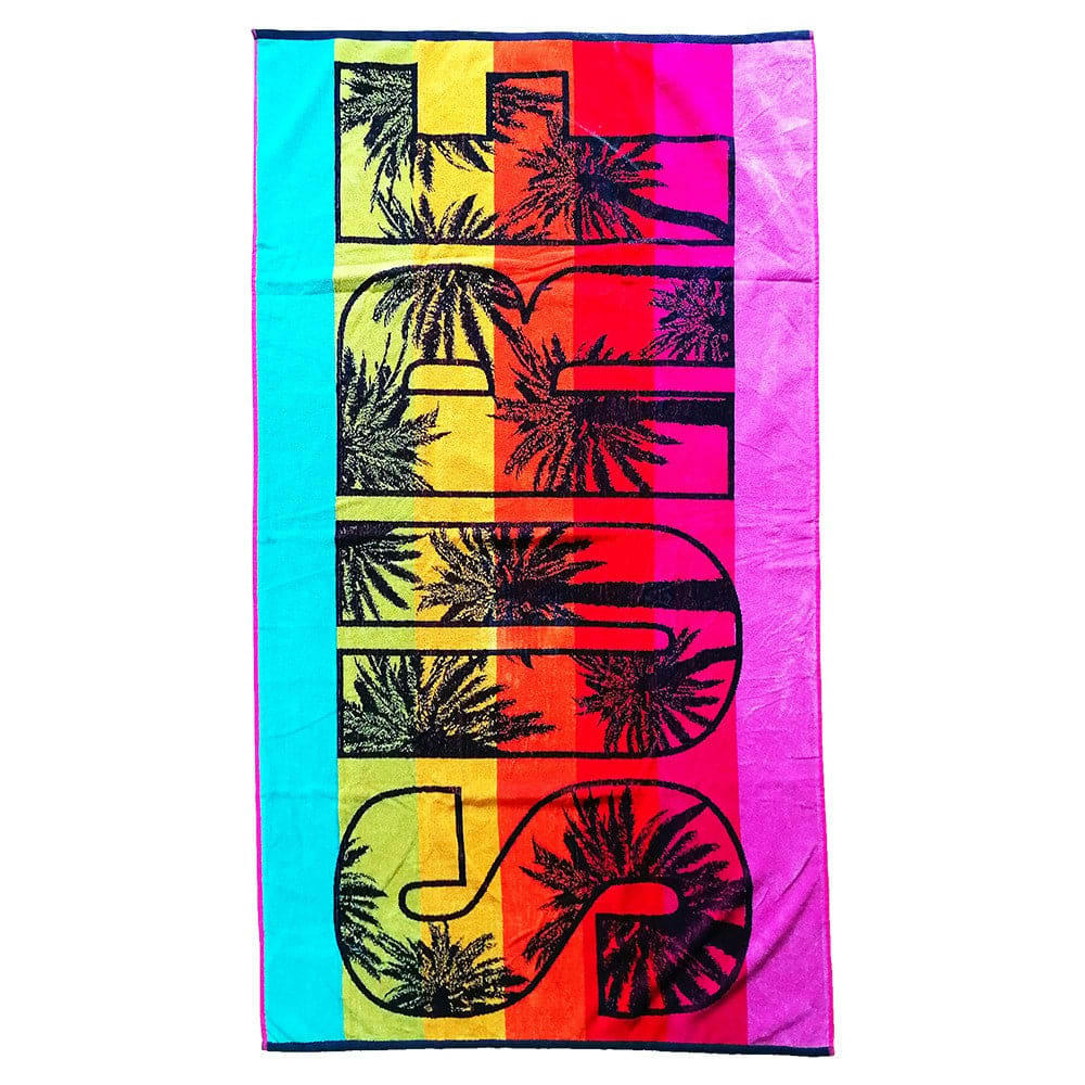 PLAGE - Serviette de plage éponge velours Jacquard Kymata 100x175 470g/m²