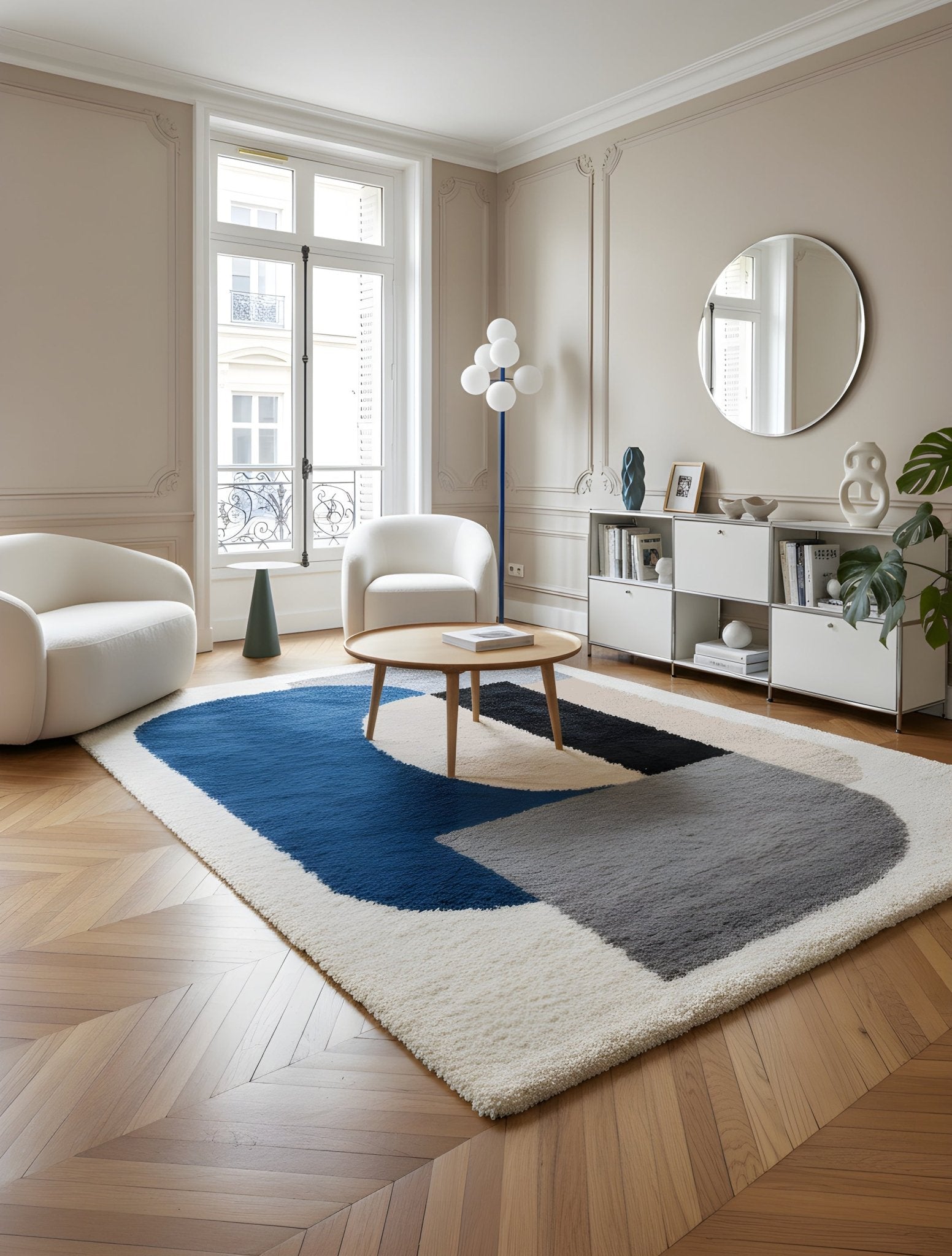 AFK Living vloerkleed Gatsby - zeer zacht - blauw