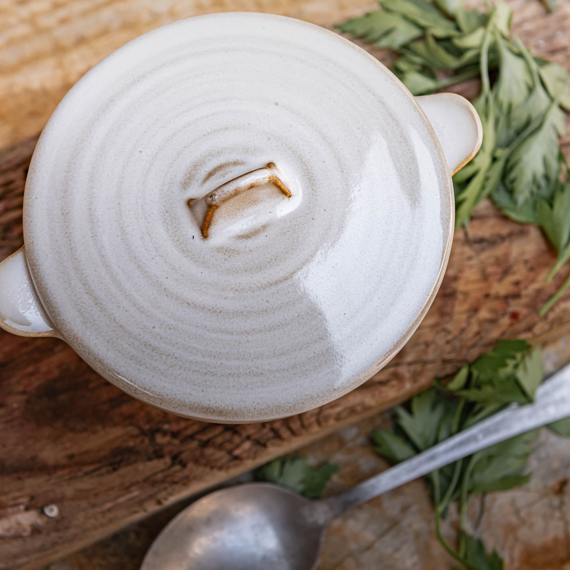 ALBA - Bol avec couvercle en grès D16,5cm - beige alpilles