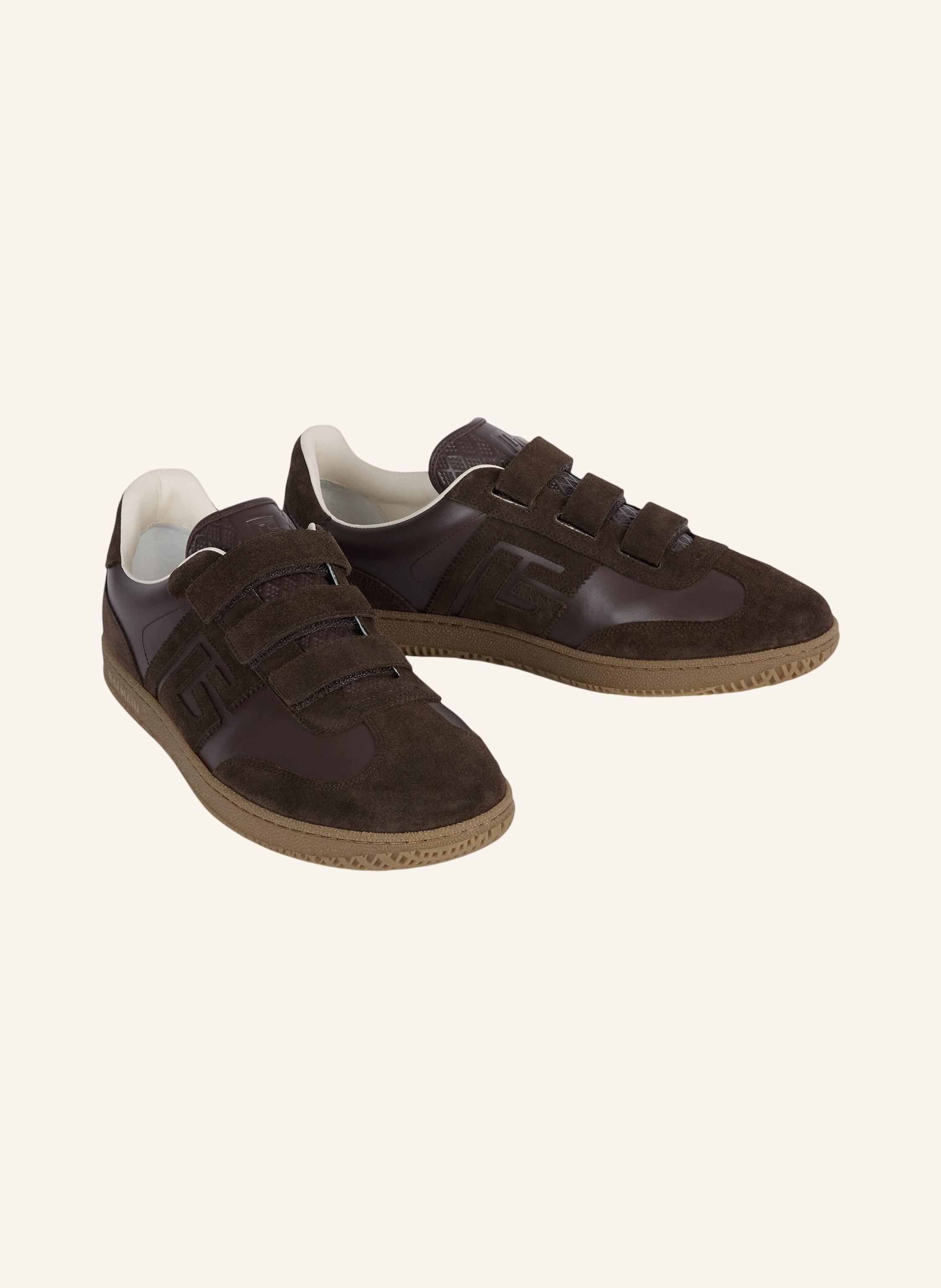BALMAIN Balmain Swan Sneakers aus Glattleder und Wildleder