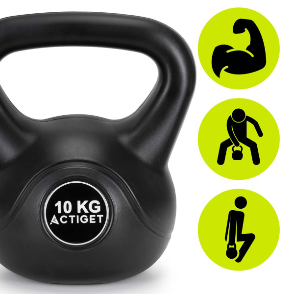 Kettlebell do ćwiczeń 10 kg hantla ACTIGET odważnik treningowy ABS kula