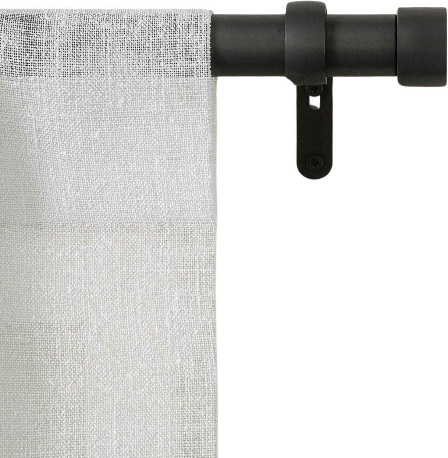 CAPPA - Tringle à rideaux Cappa D25mm extensible noire de 304 à 462cm