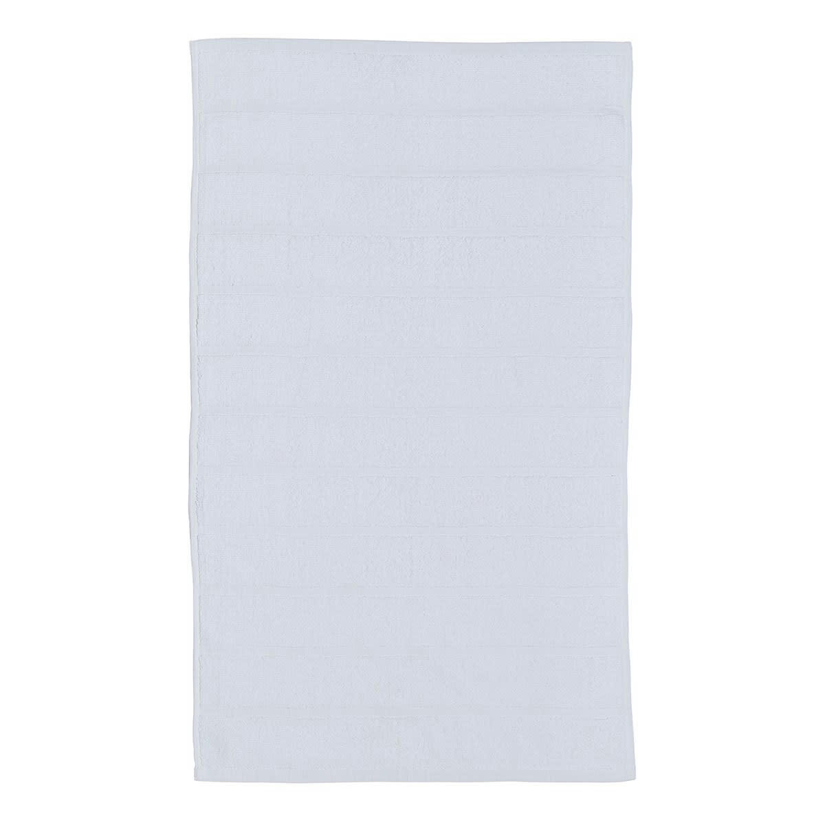 ESSENTIAL - Tapis de bain uni en Coton Blanc 50x80 cm