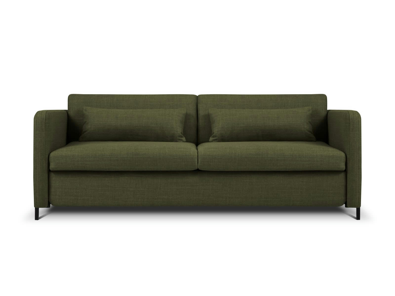 YANIS - Canapé Convertible 3 places en Tissu Structurel Vert