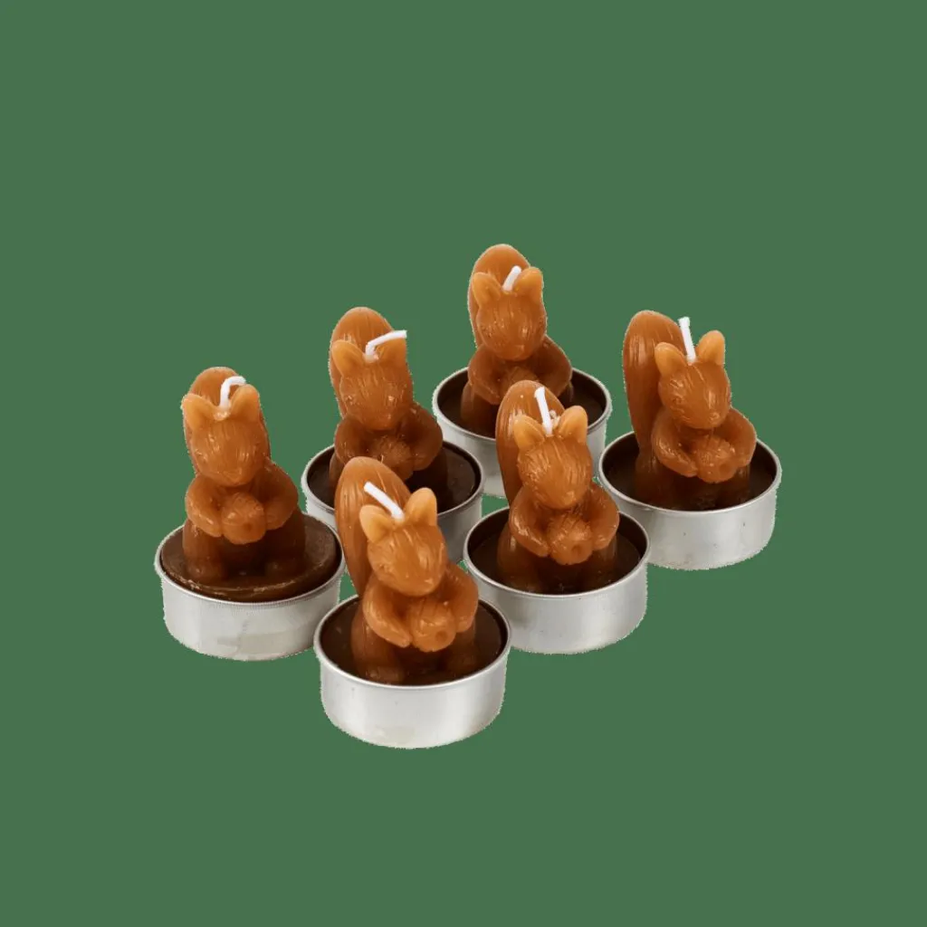 Porte-Bougies|Automne^CASA SQUIRREL Bougies Chauffe-plat Set De 6 Brun