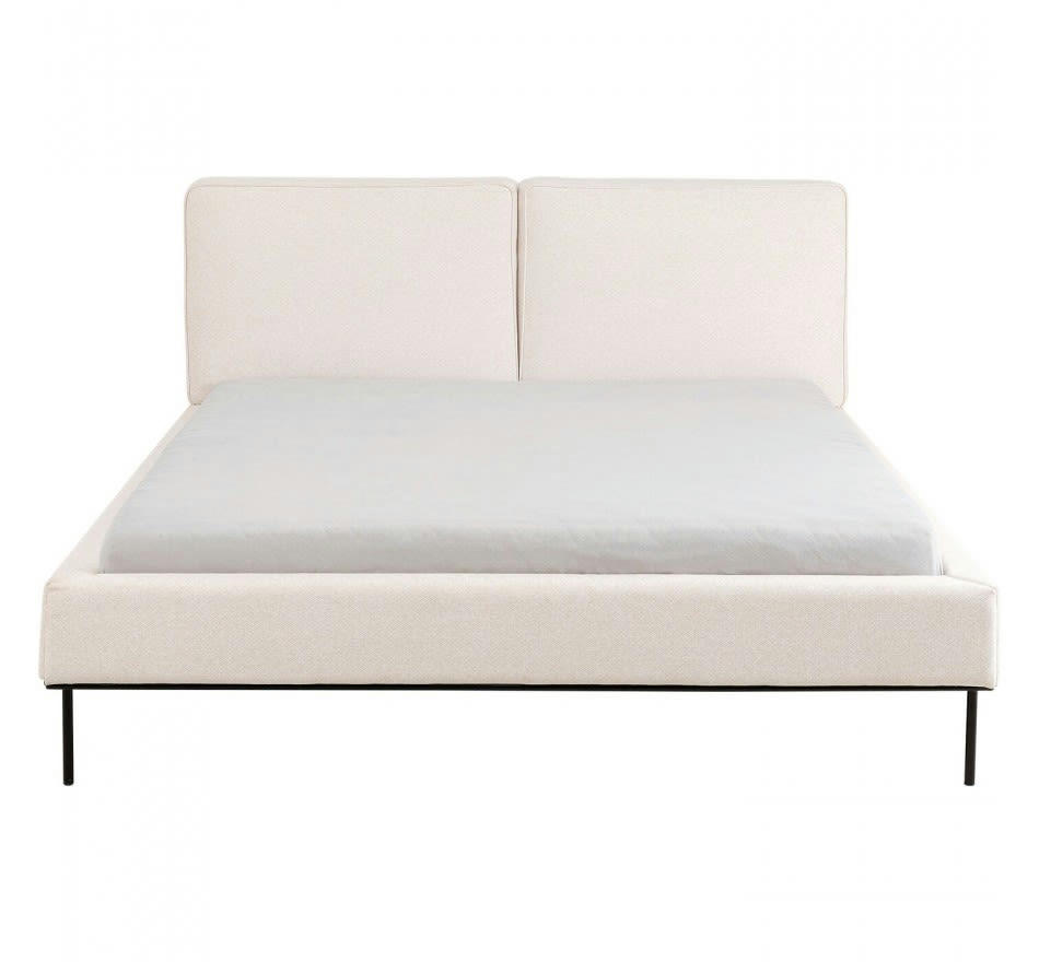 EAST SIDE - Lit 180x200 en tissu beige