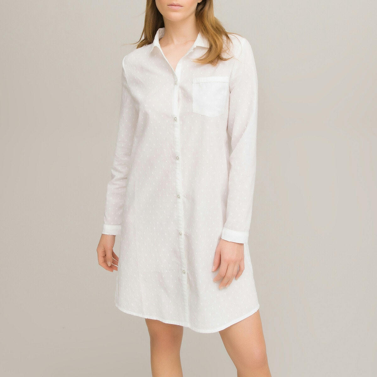 Chemise de nuit en tissu plumetis