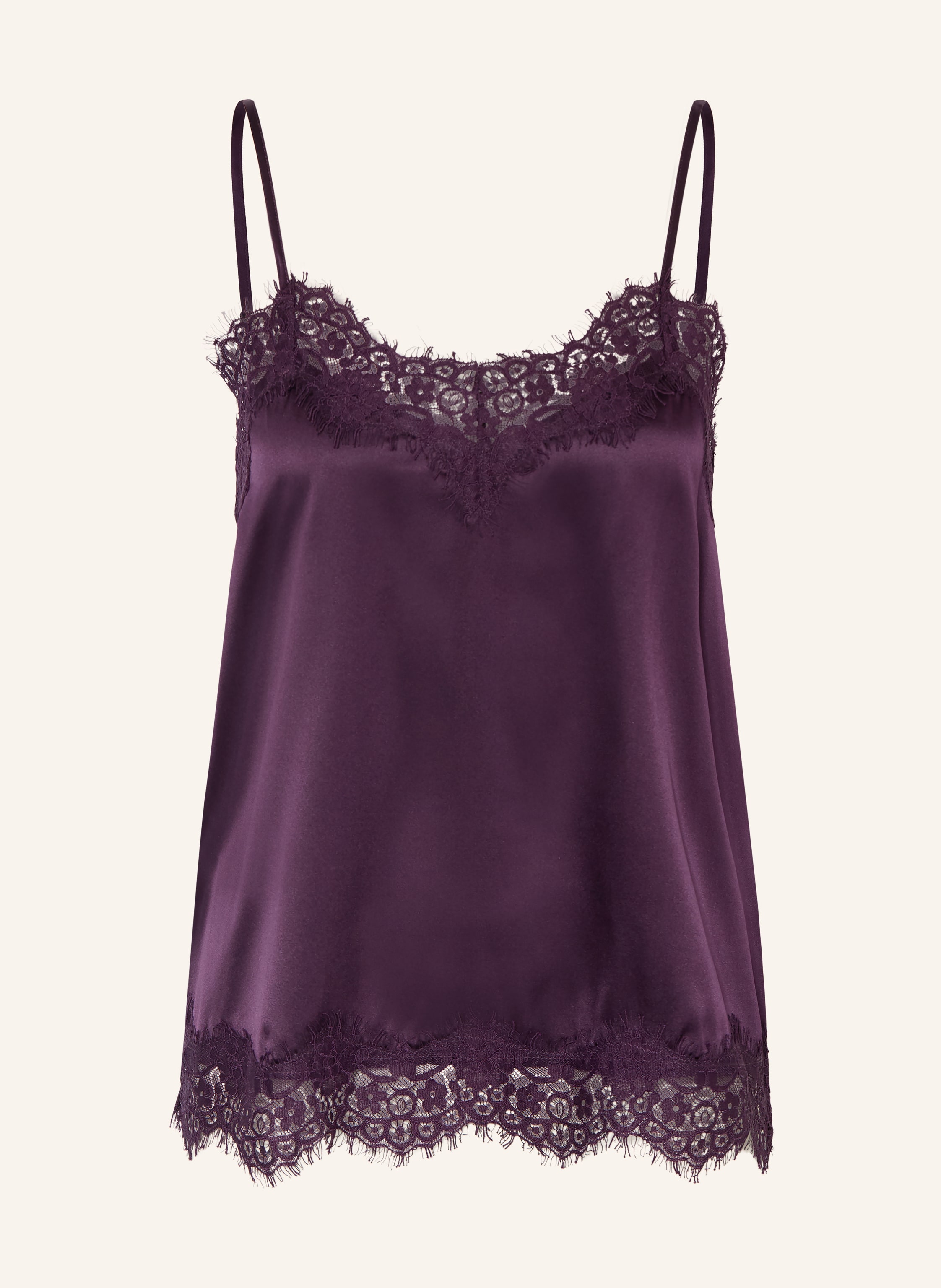 darling harbour Seidentop aus Satin mit Spitze