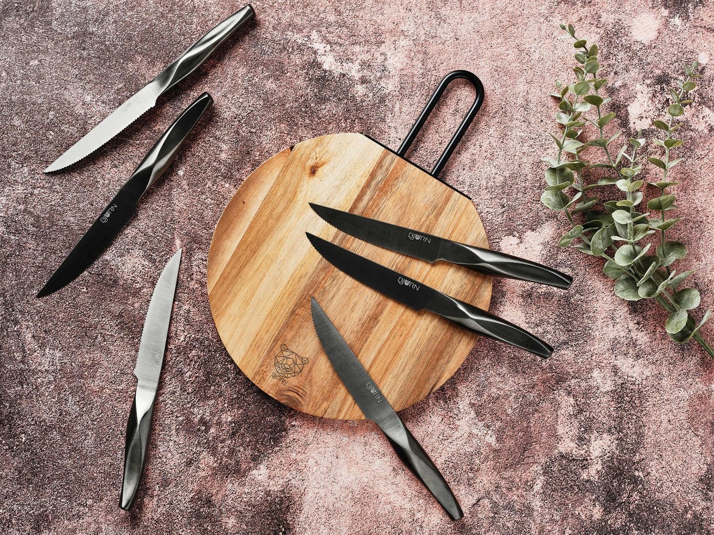 NUDE - Lot de 6 couteaux en inox gris