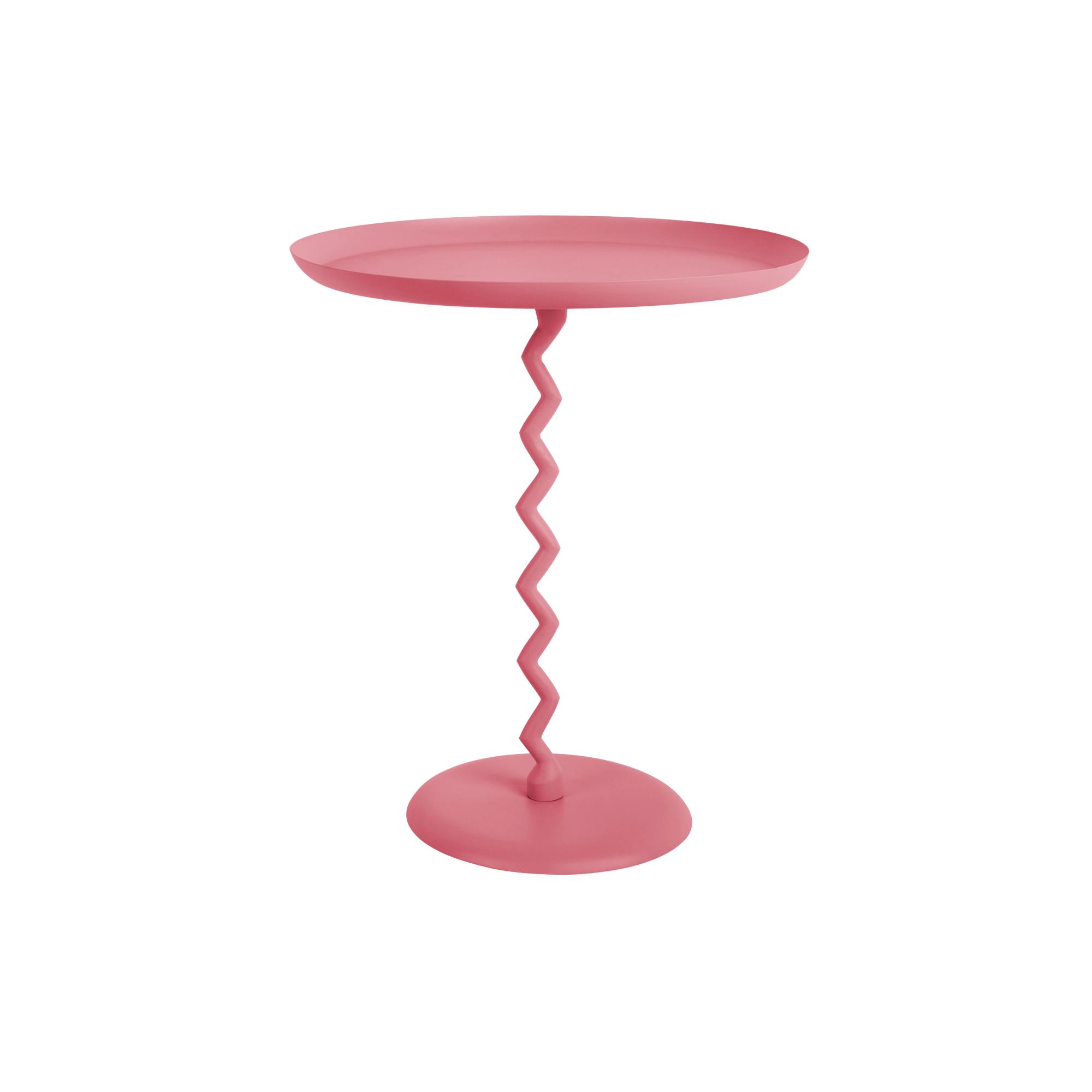 Leitmotiv bijzettafel Zig Zag - roze - Ø44cm
