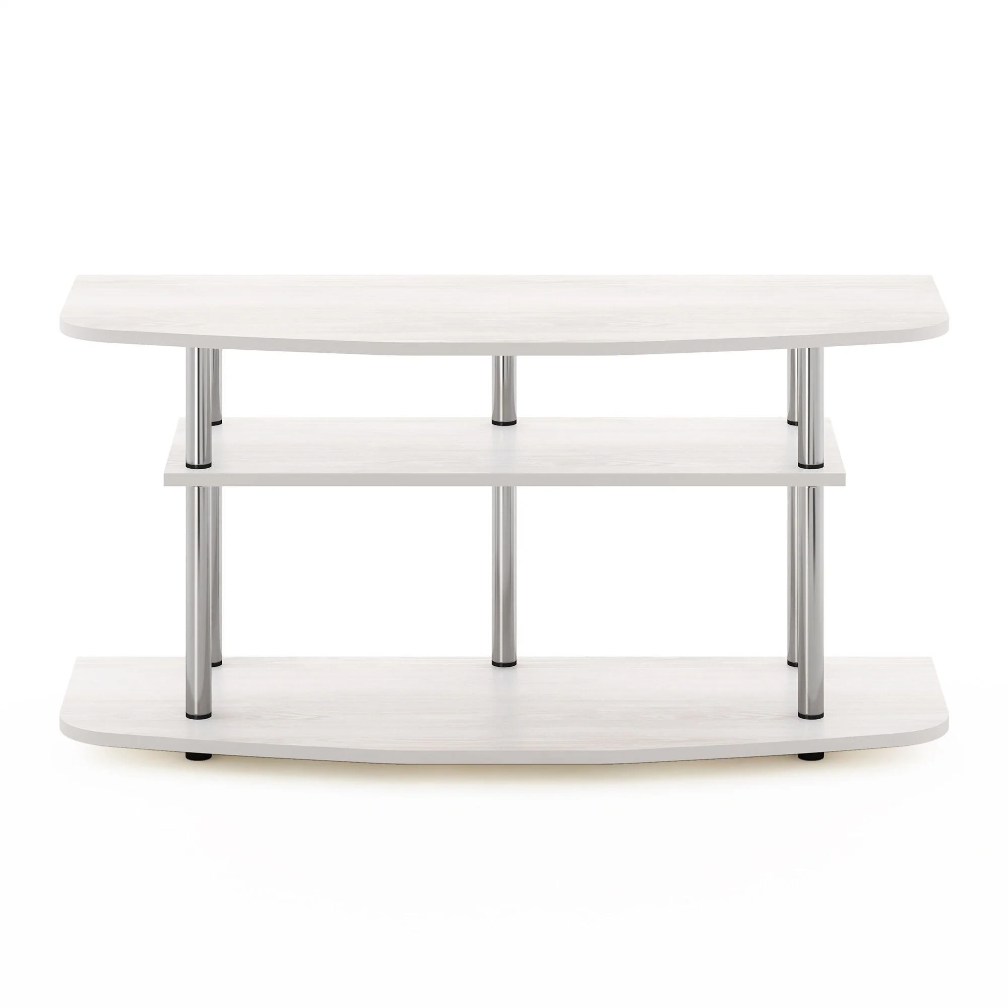 Furinno Frans Turn-N-Tube 3-Tier TV Stand for TV up to 46, Black Oak