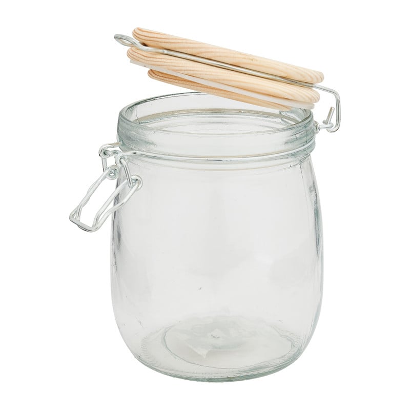 Weckpot met houten deksel - 750 ml