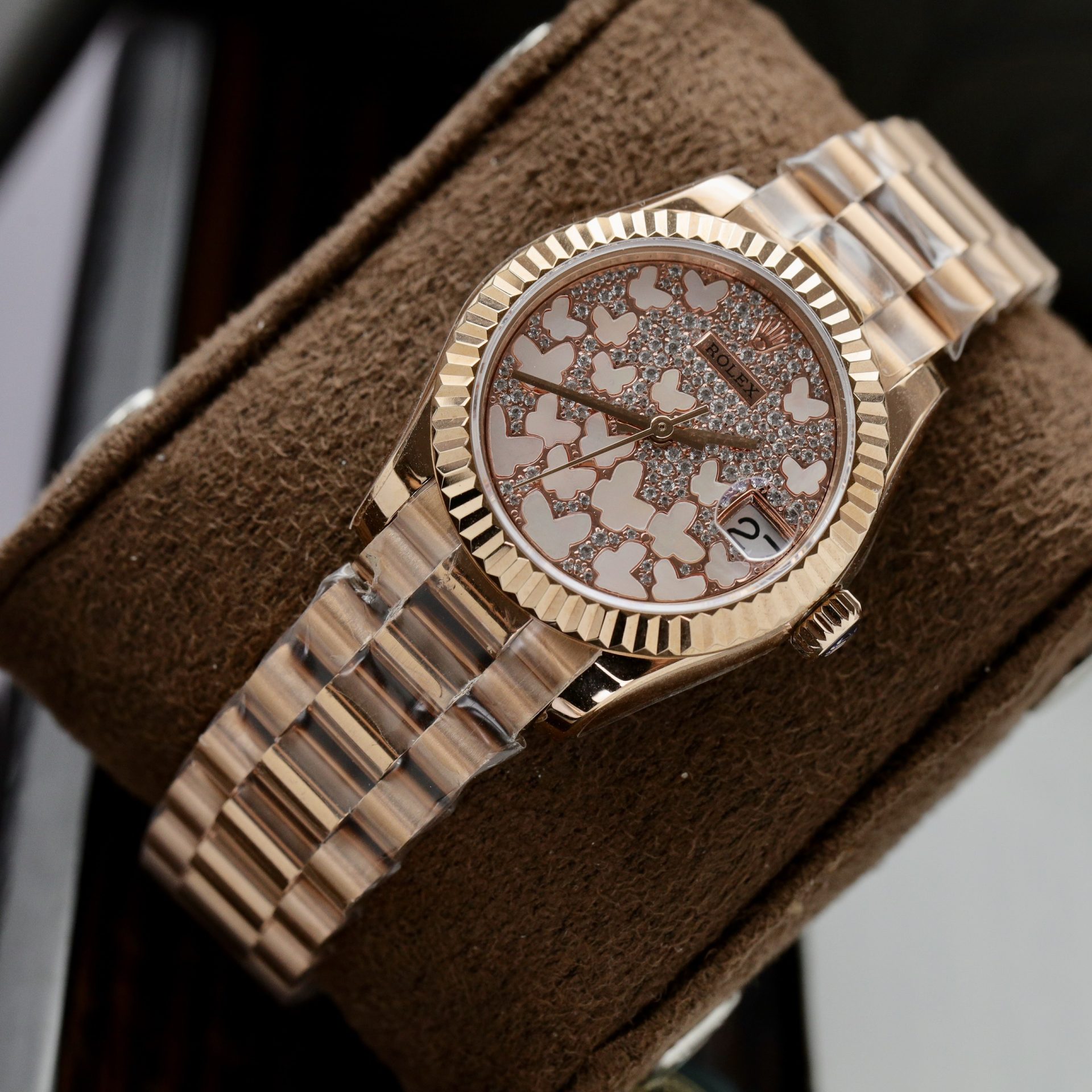 Rolex Datejust 278275 RG Plated Diamond Dial CZ Diamonds 31mm AAA Replica
