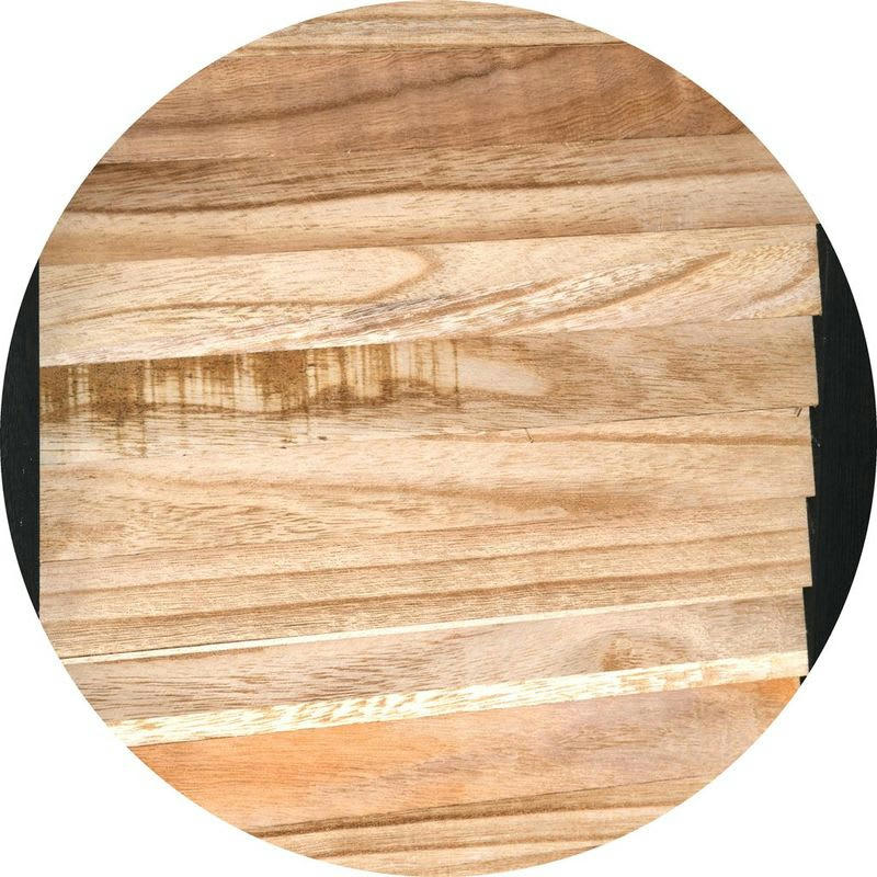 - Paravent en bois noir et naturel 3 panneaux