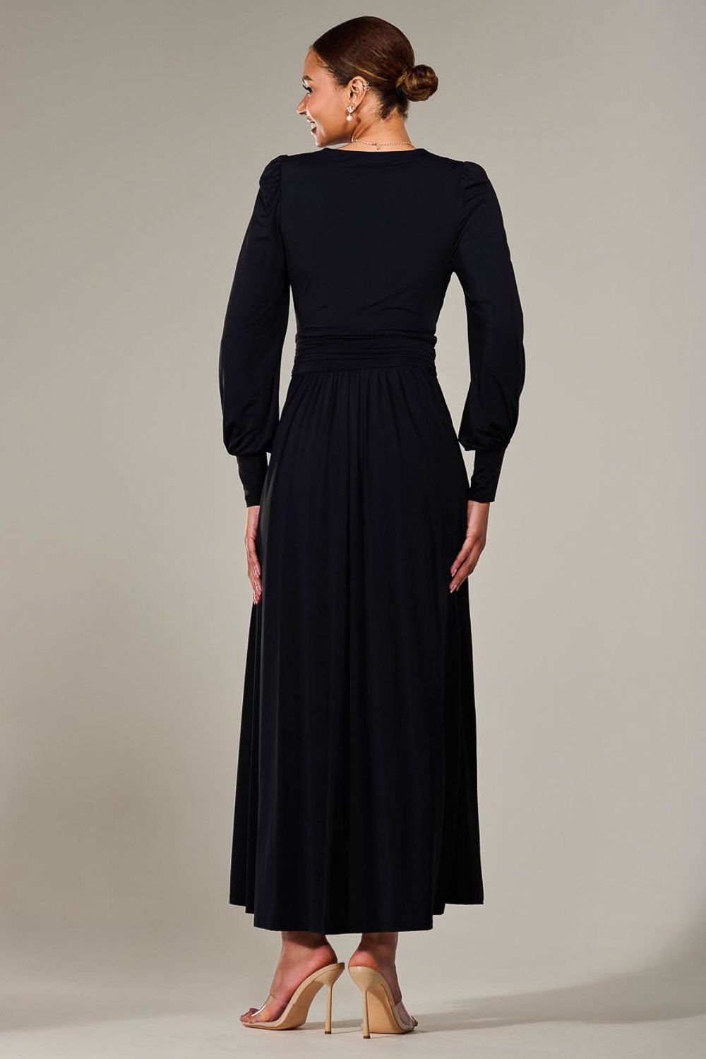 Jolie Moi Long Sleeve Super Soft Jersey Maxi Dress