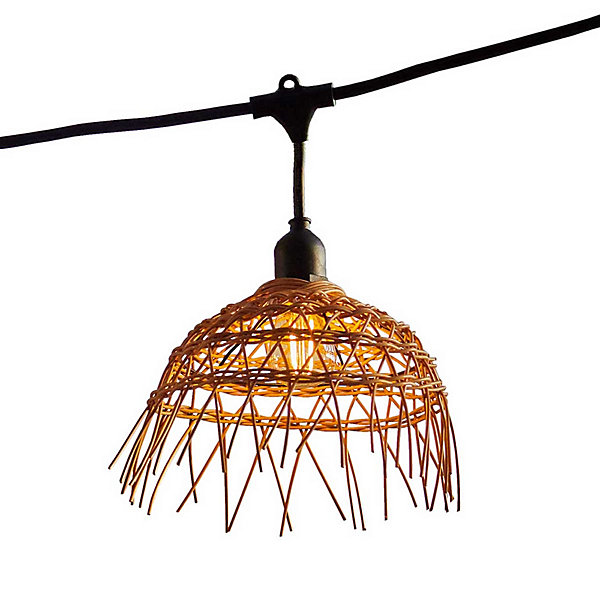 Guirlande lumineuse extérieur en polyrotin connectable 10 LED IP64 E27 L.6M Lumisky Hawaii Light