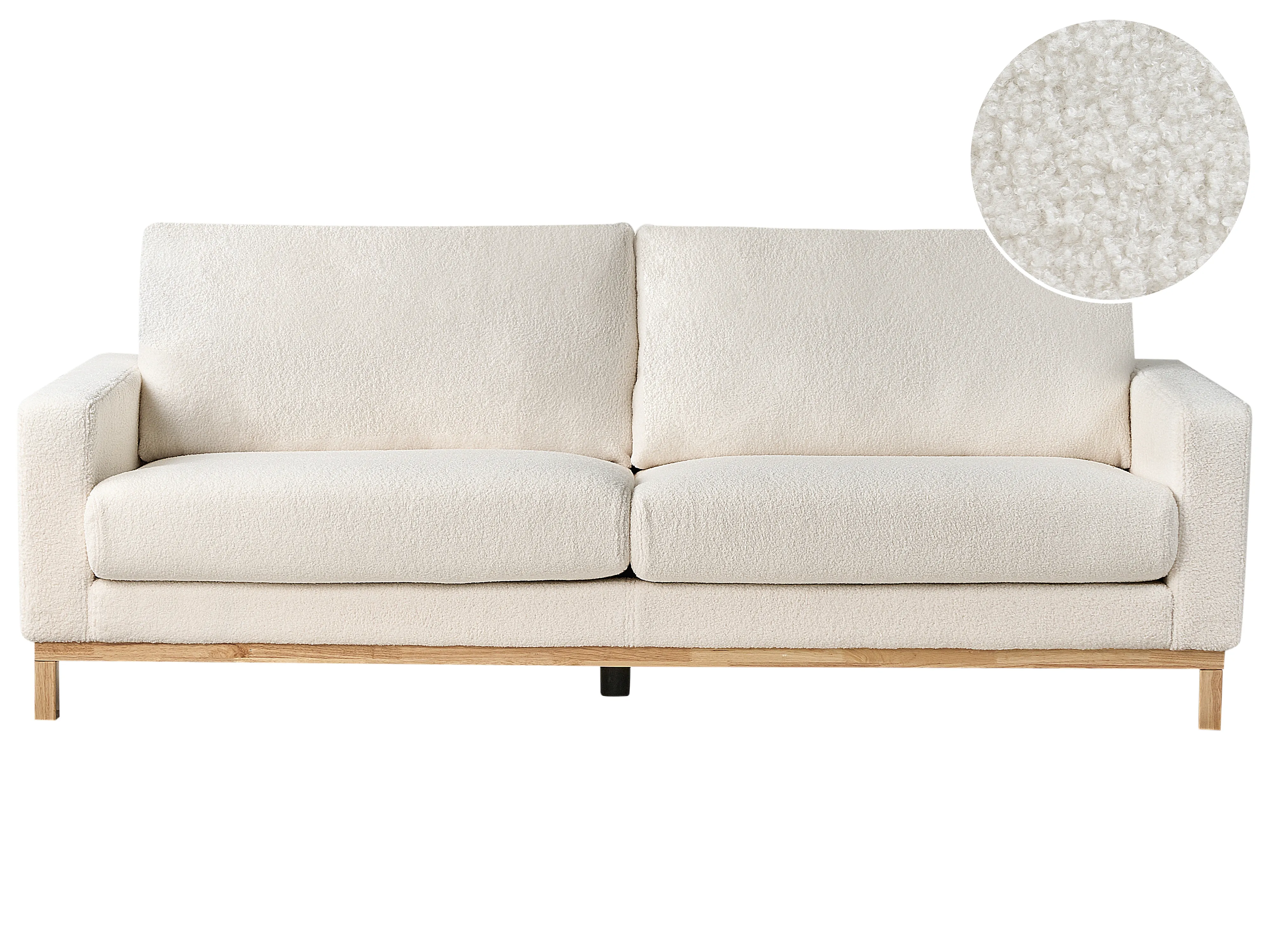 Sofa 3 Seater SIGGARD Boucle White