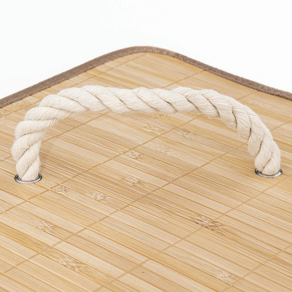 - Panier à linge 48L angle bambou