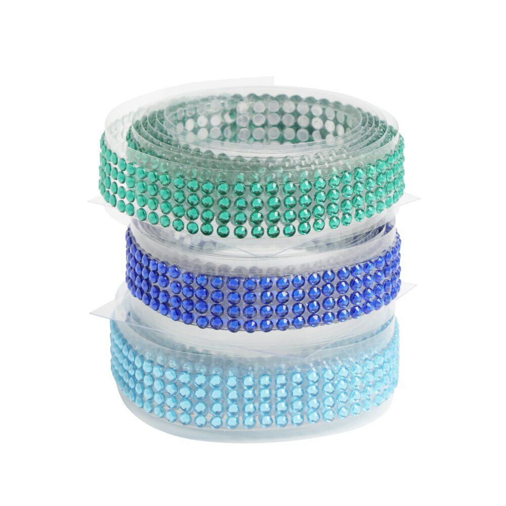 Rouleau de perles colorées adhésives