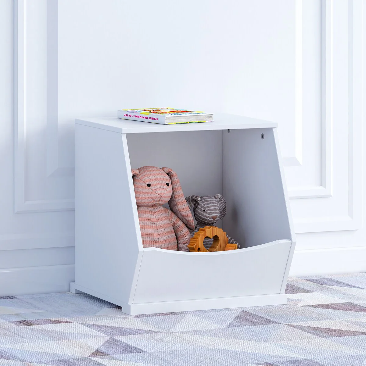 COSTARS Toy Storage Organizer,Stackable Kids Toy Storage Cubby,Toy Boxes and Storage