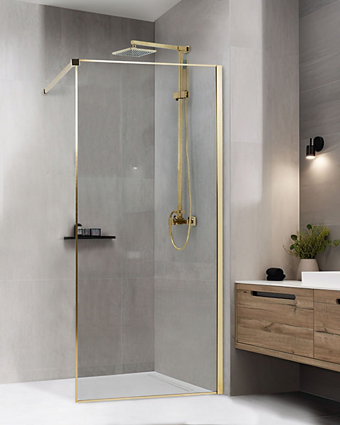 Parois de douche WASPAM 90 x 190 cm Doré