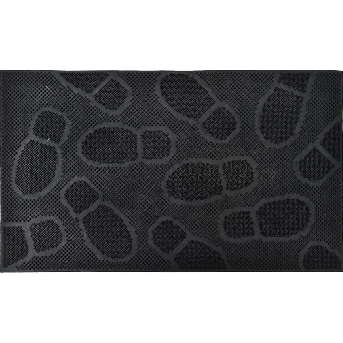 Tapete de entrada preto decoração pés