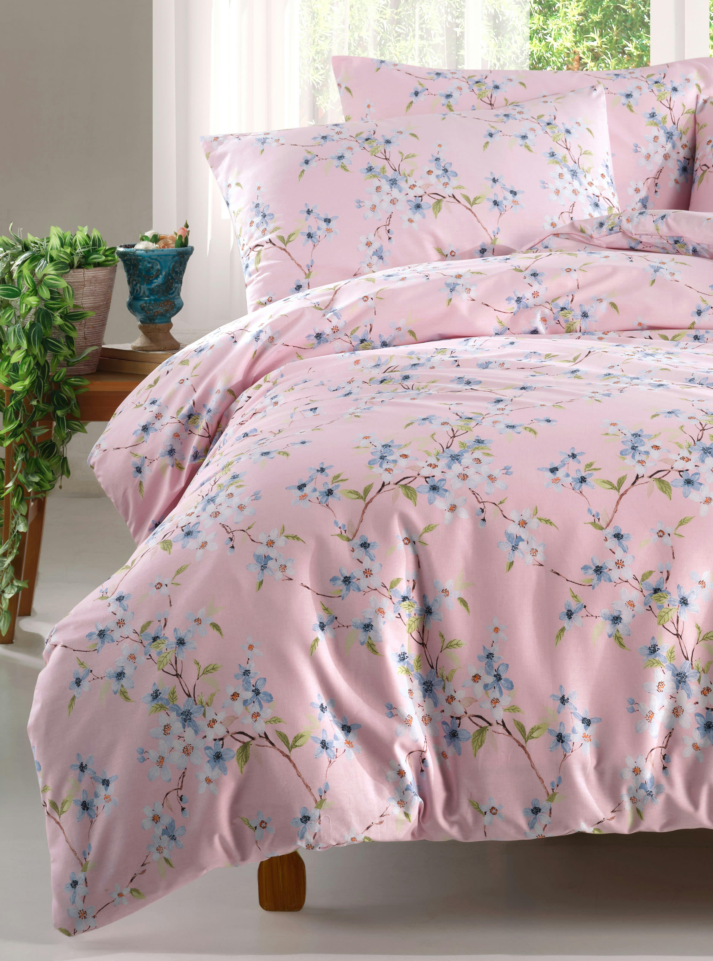 SPRING - Parure housse de couette 200x200 cm et 2 taies d'oreiller 65x65 cm