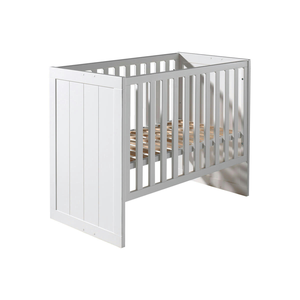 ERIK - Lit bébé 60x120 sommier inclus blanc
