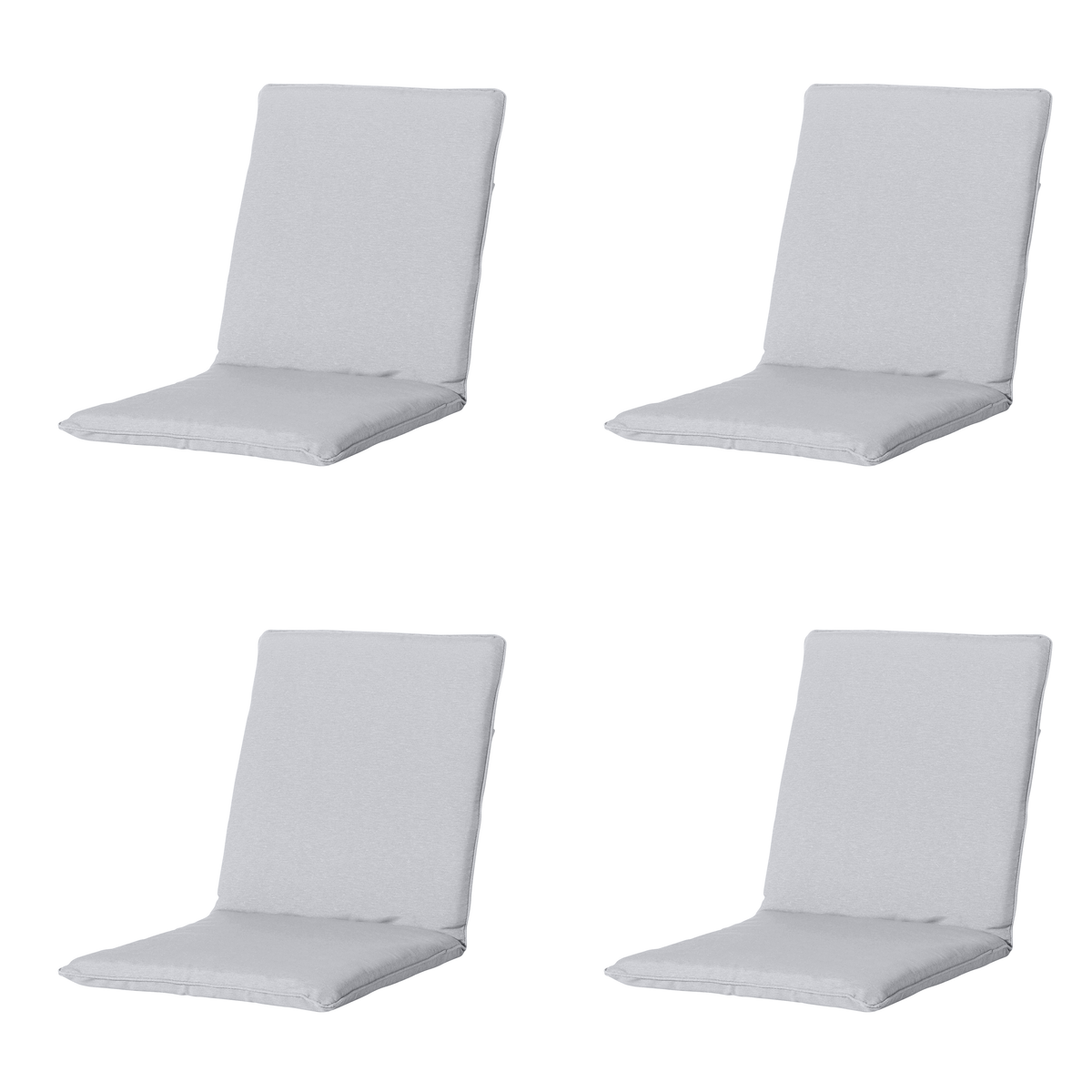 Madison stapelstoelkussen Panama - lichtgrijs - 97x49x5cm - set van 4