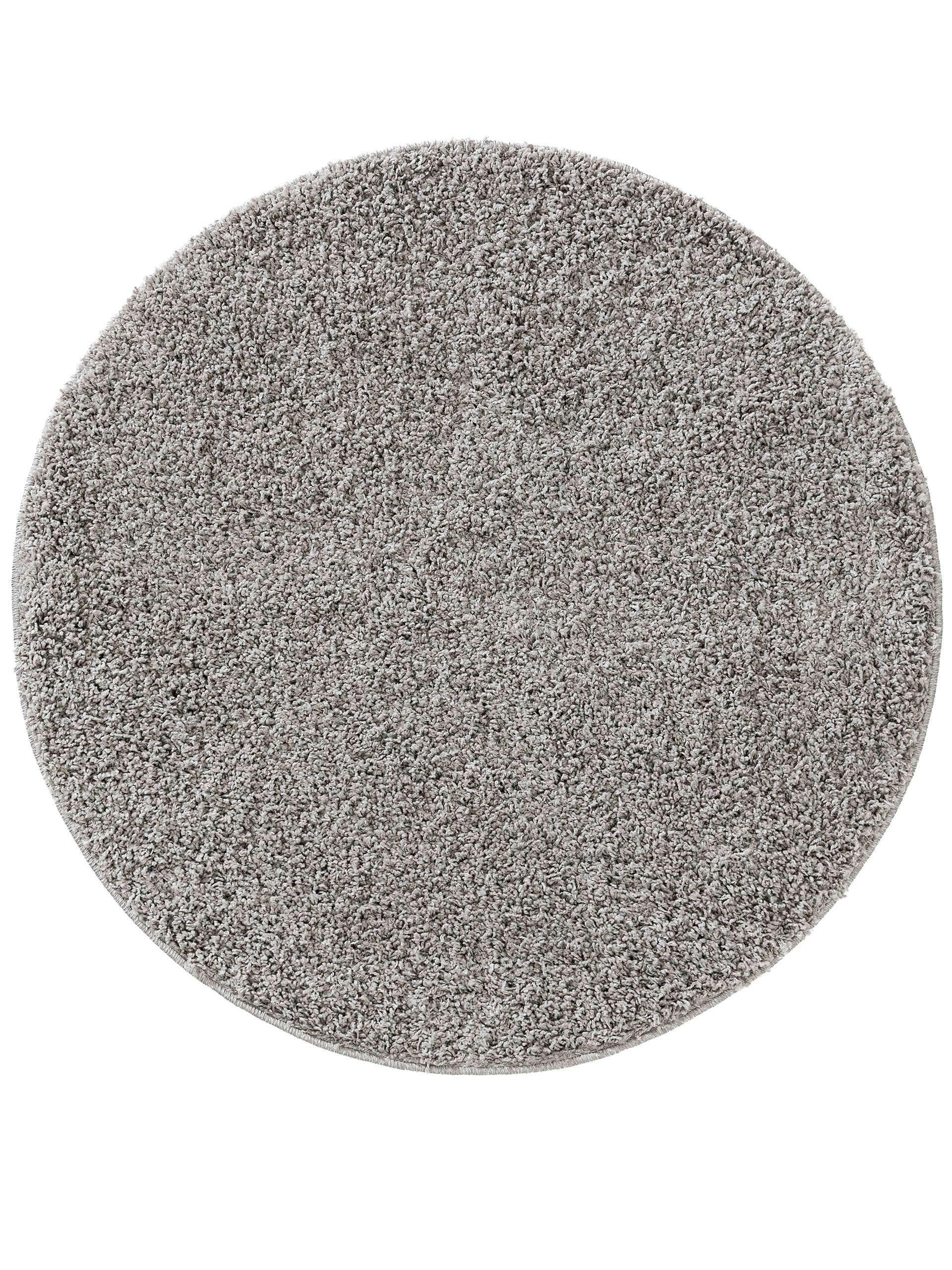 SOHO - Tapis à poils longs gris clair D 200 rond