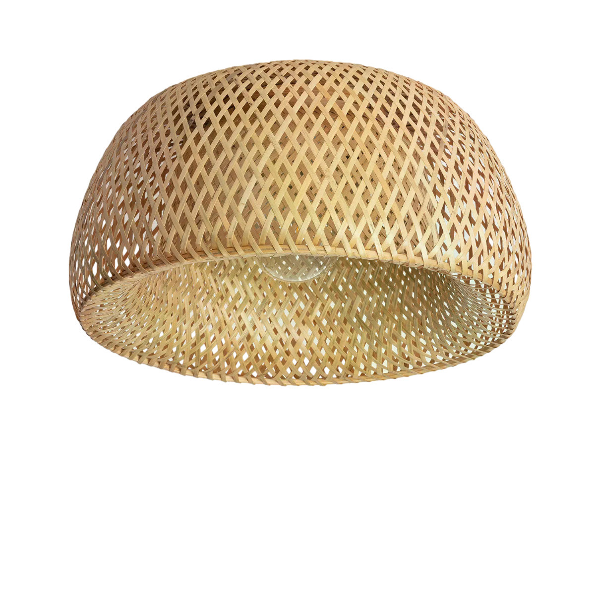 Lampa sufitowa brązowa Boho 1xE27x40W wym: 21x45x45 cm Abruzzo