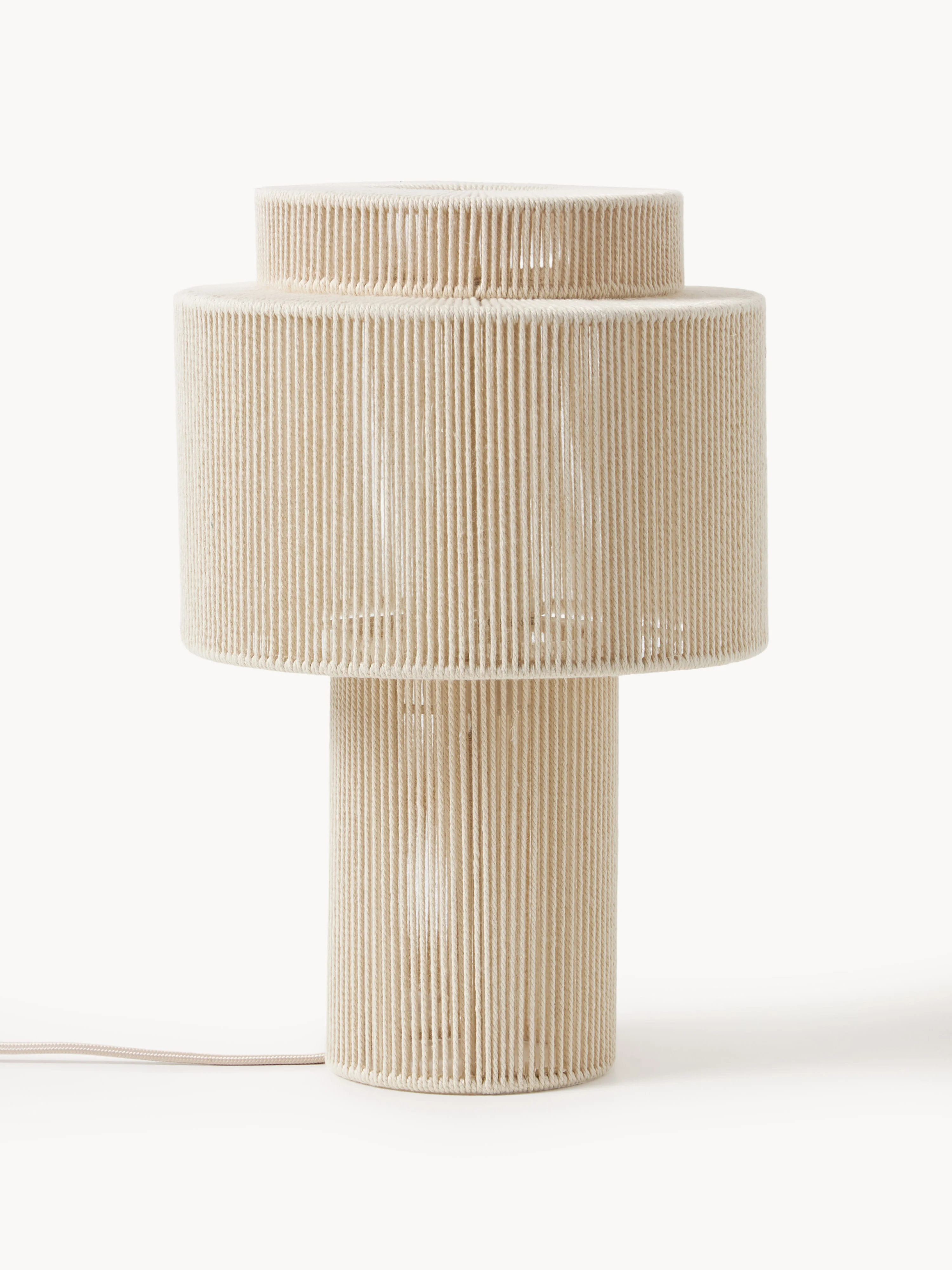 Tischlampe Lace aus Leinenfäden