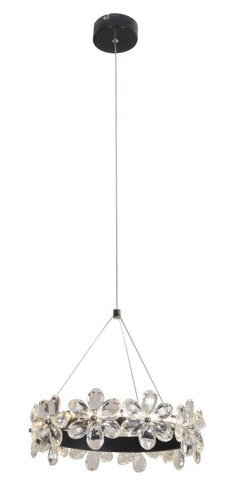 Lampa wisząca ARVIN czarno-przezroczysta LED 1x14W 4000K lm Candellux