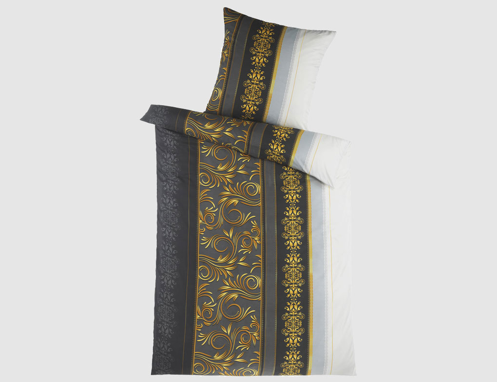 Bettwäsche Alida Schwarz, Gold