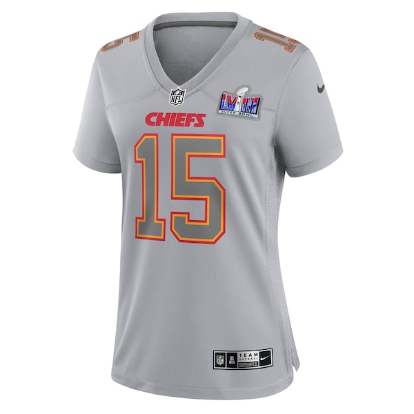Patrick Mahomes Kansas City Chiefs Nike Women's Super Bowl LVIII Atmosphere Fashion Game Jersey - Gray
