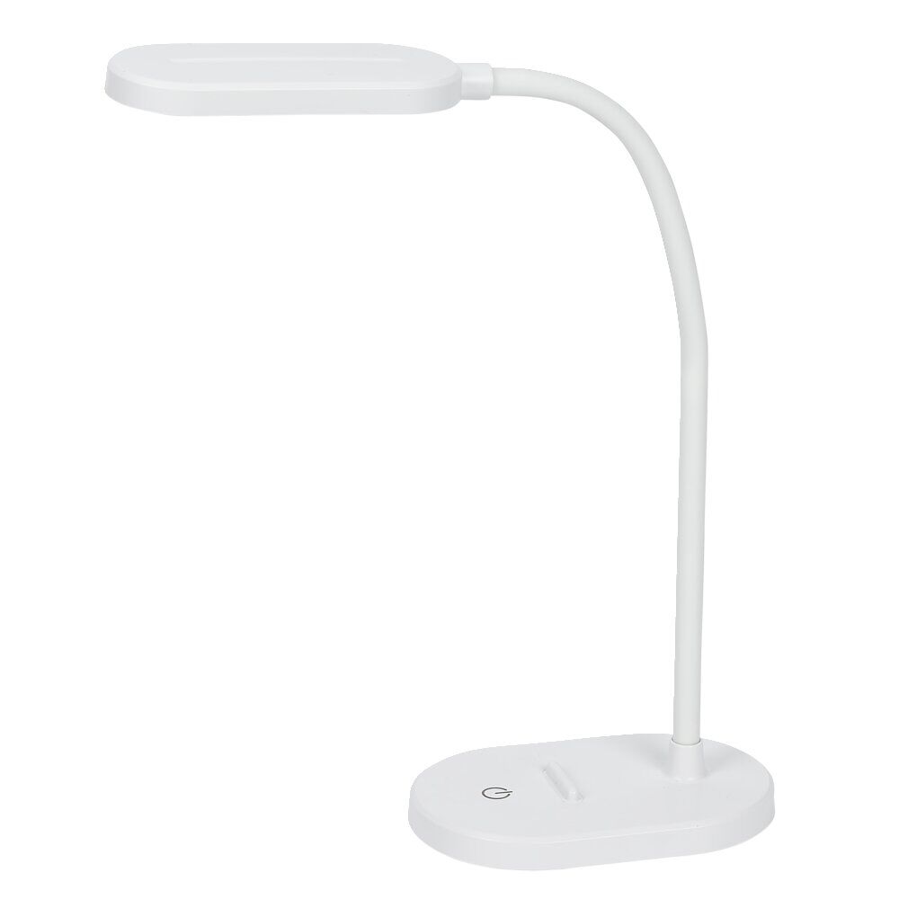 Lampe de bureau flexible à LED avec support téléphone blanche