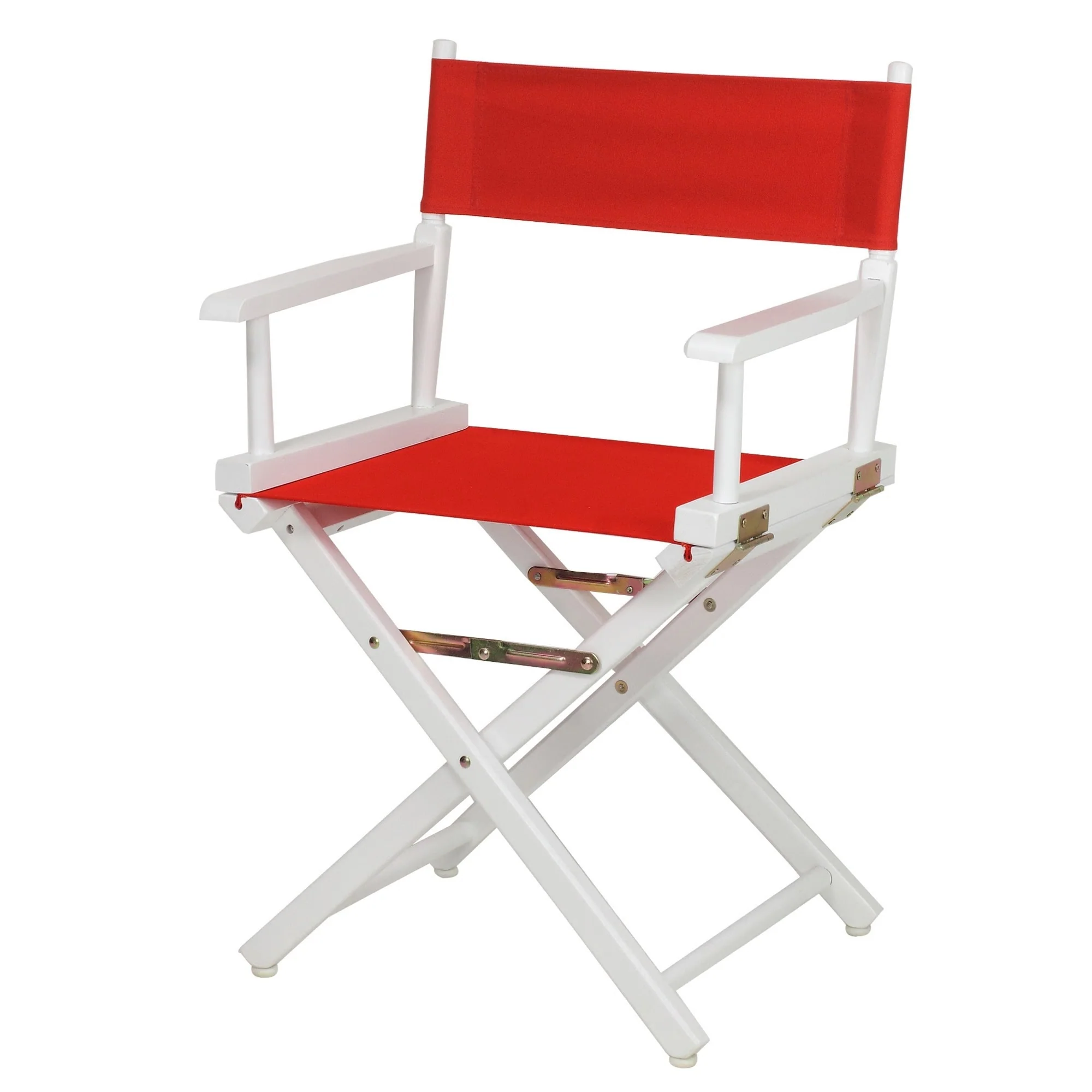 White Frame 18-inch Director's Chair - 33.75h x 21.75w x 17d - 33.75h x 21.75w x 17d