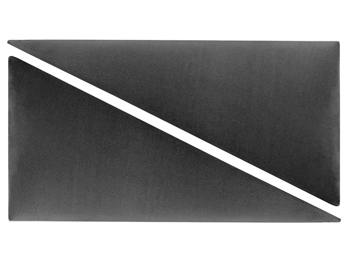 Komplet paneli tapicerowanych trójkątnych L 30x15 cm 2 szt. czarnych