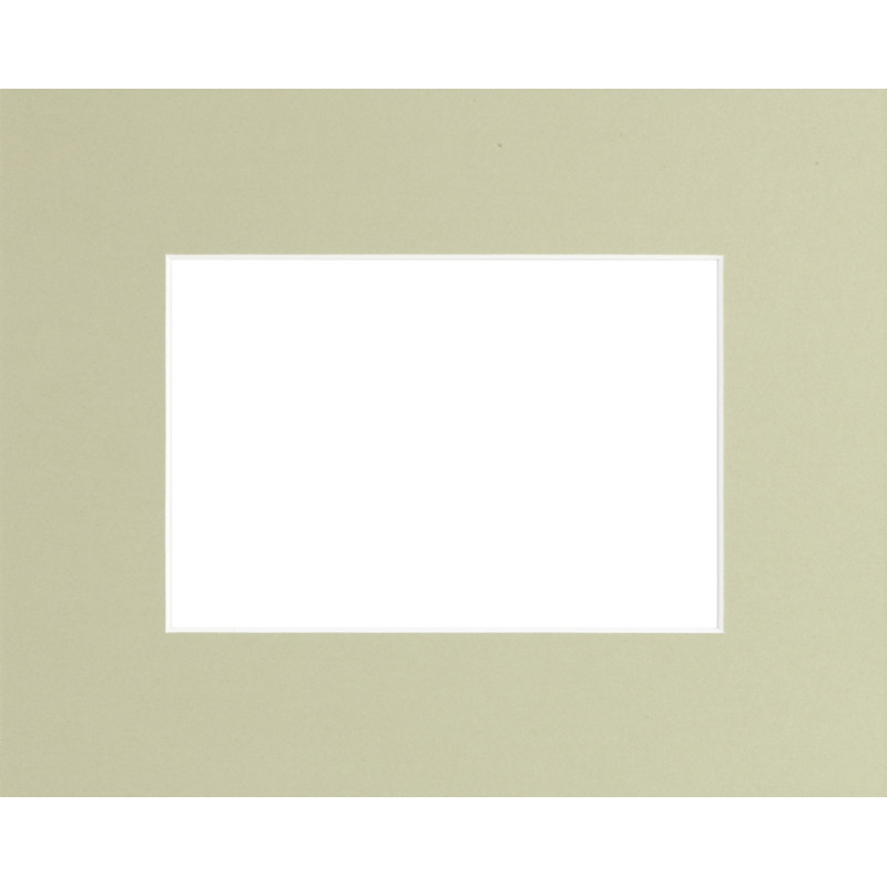 Passe-partout vert amande 40 x 50 cm avec ouverture intérieure de 30 x 40 cm
