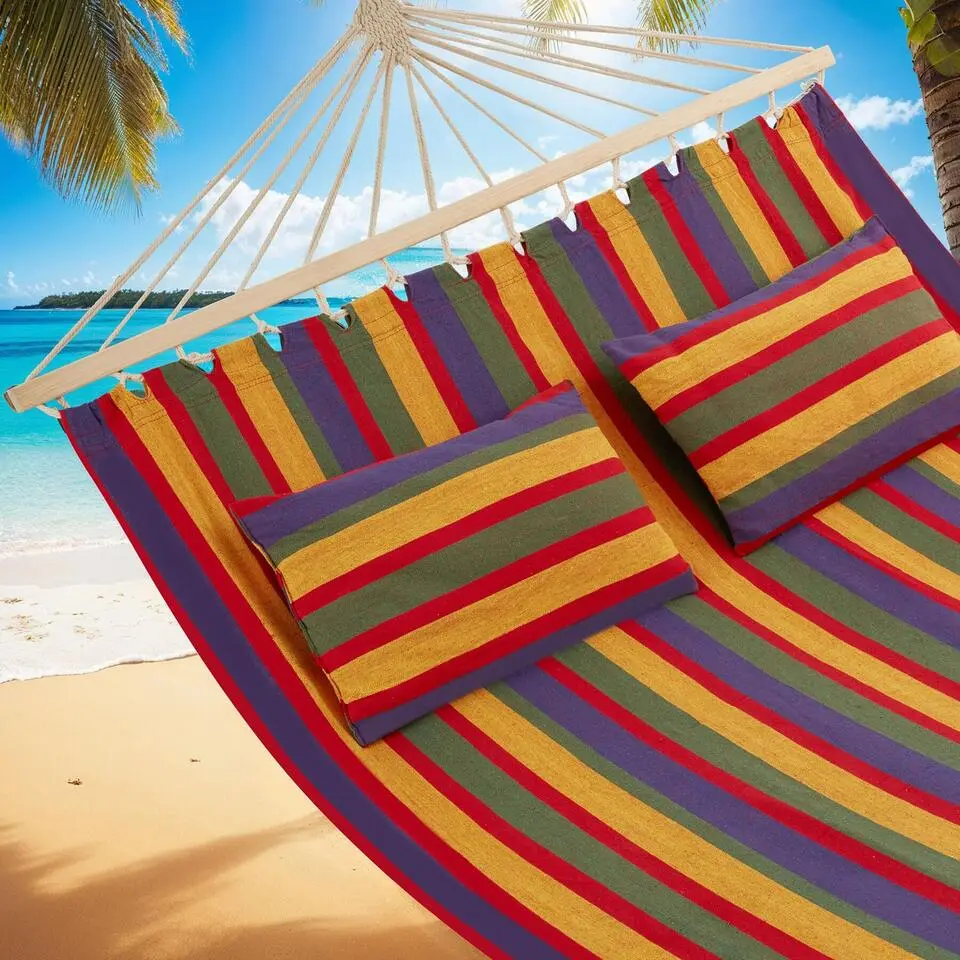 tectake Hangmat Eden, Kleurrijk Gestreept