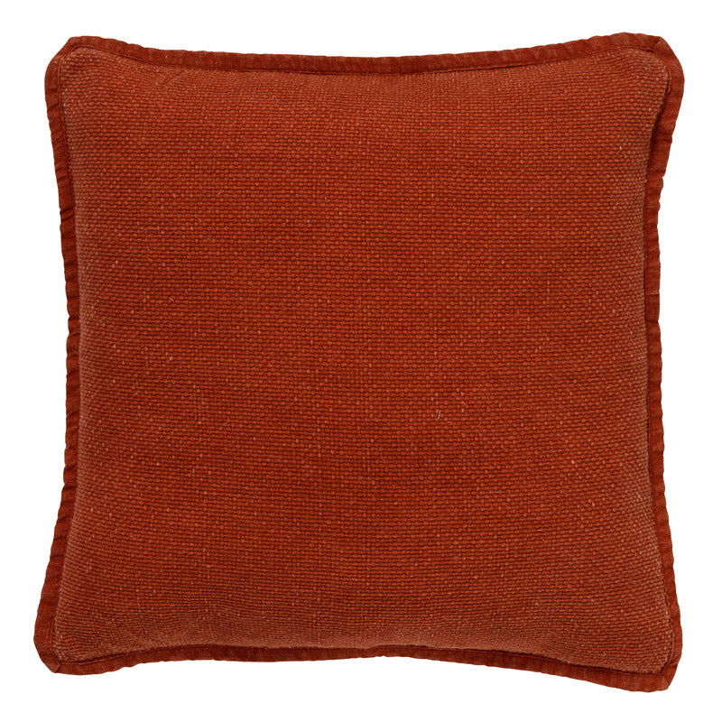 BOWIE - kussenhoes 45x45 cm - gewassen katoen - Potters Clay - oranje